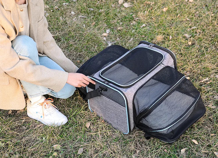 Sac à Dos de Transport pour Chat et Chien - Portable Respirant Pliable