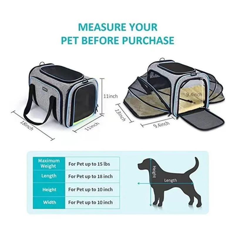 Sac à Dos de Transport pour Chat et Chien - Portable Respirant Pliable