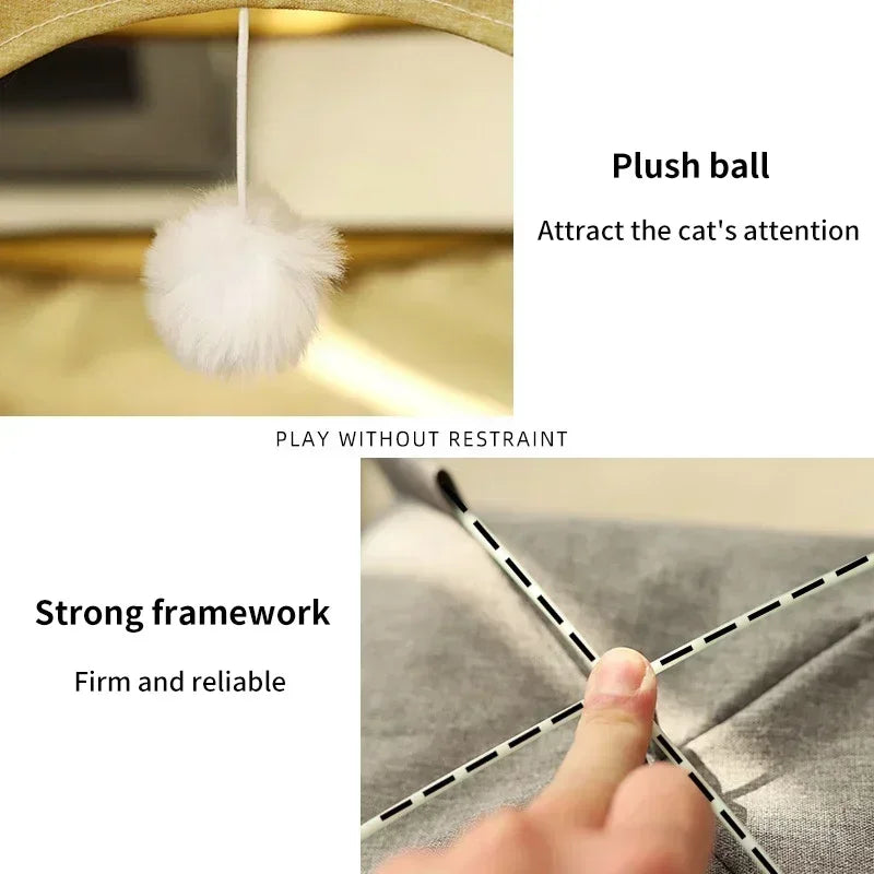 Tente Lit Chat Chien Amovible Toile Semi-Fermée - Panier Sofa Grotte | AccessoiresAnimals