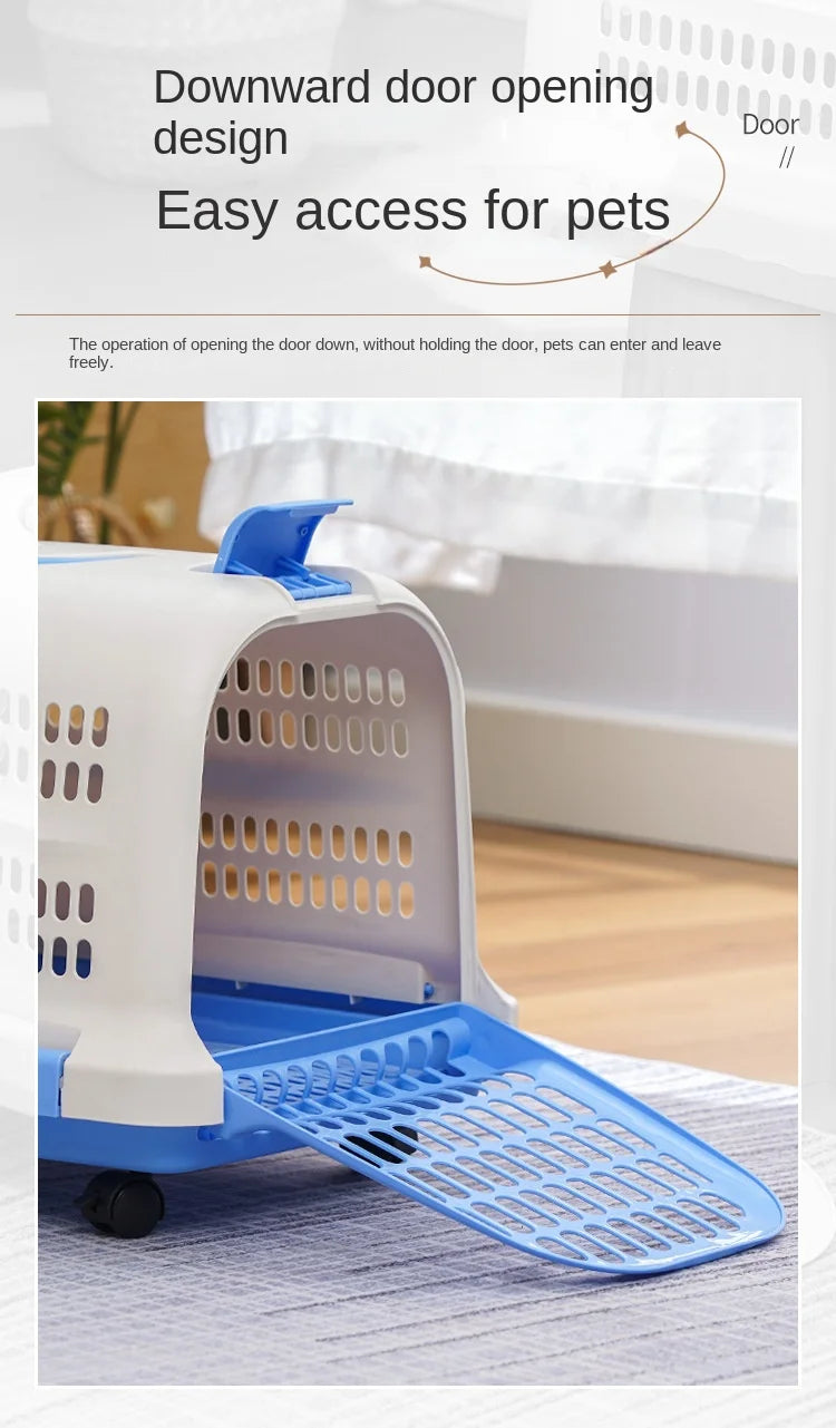 Cage Transport Plastique Chat Chien Portable Aviation - Boîte Voyage Voiture