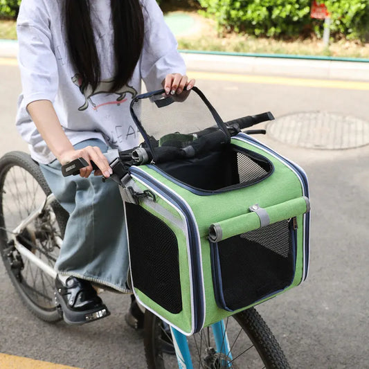 Sac Vélo Chat Chien Portable - Panier Transport Moto Extérieur