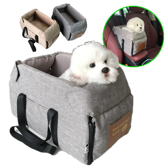 Siège Auto Rehausseur pour Chien et Chat - Panier de Transport Portable
