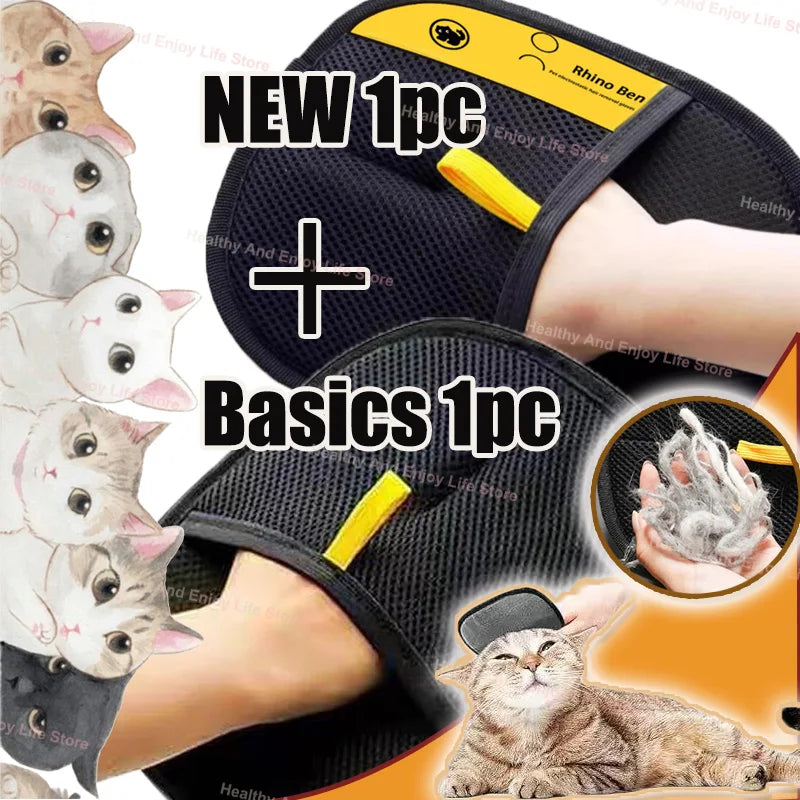 Gants de Toilettage pour Chien et Chat - Nettoyage et Ramassage des Poils