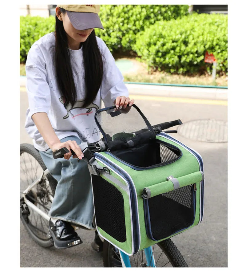 Sac Vélo Chat Chien Portable - Panier Transport Moto Extérieur