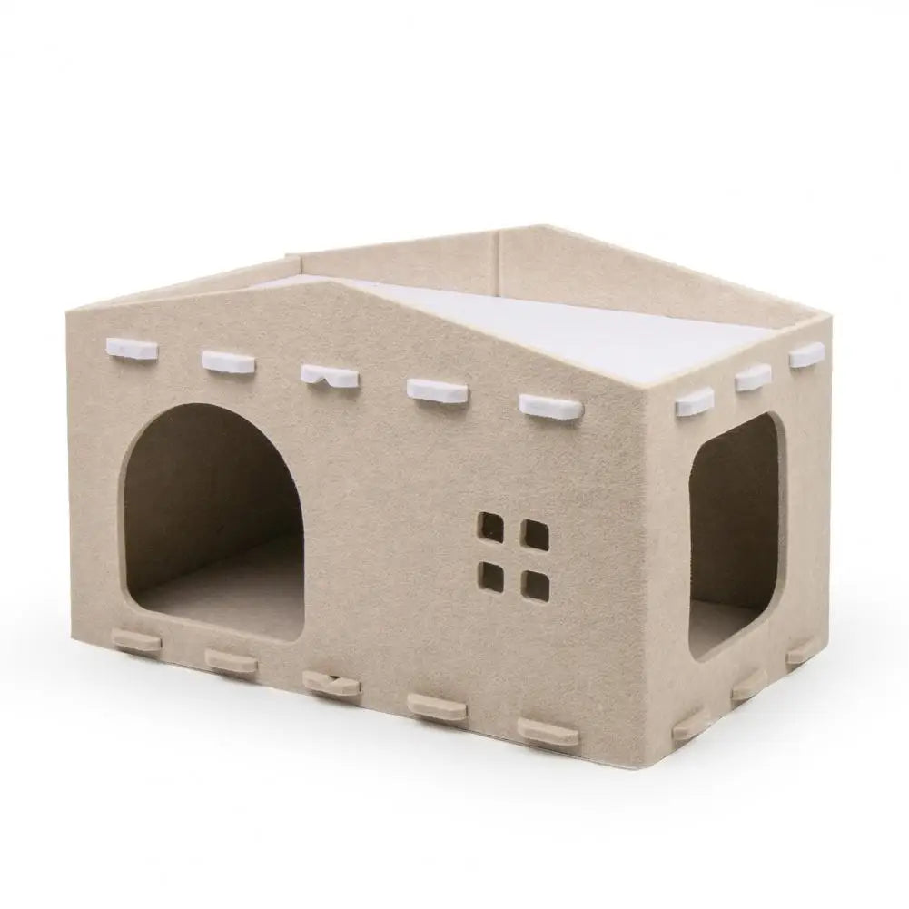 Niche Chat Feutre Grotte Nid - Maison Cachette Cube 2-en-1 Griffoir | AccessoiresAnimals