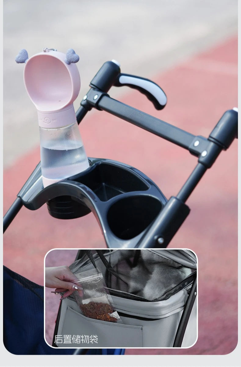 Poussette pour Petit Chien Pliable & Légère - Panier de Transport
