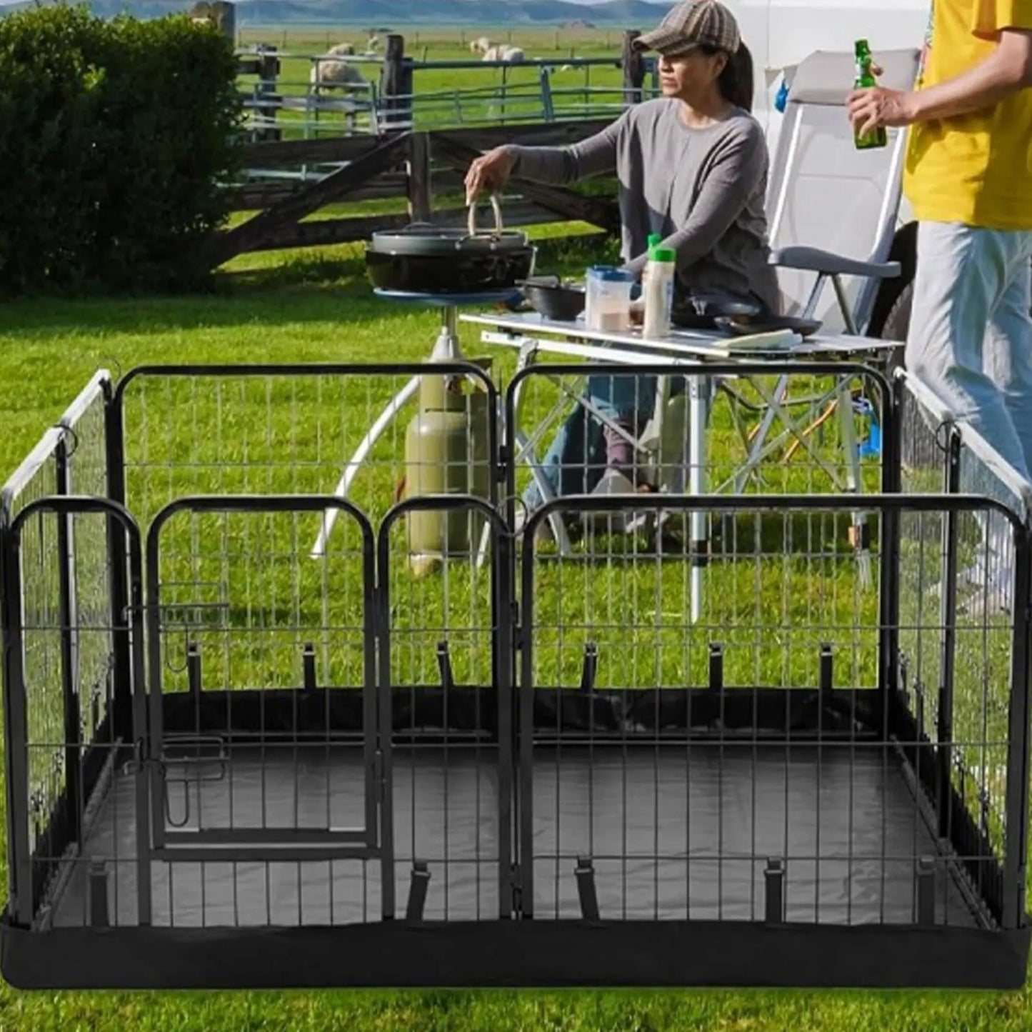 Parc Chien Chat Oxford Lavable Imperméable - Tapis Propreté Chiot