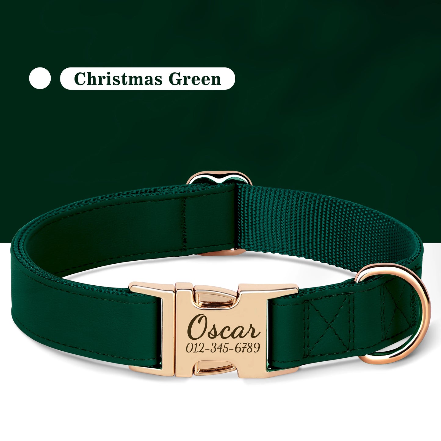 Collier Chien Personnalisé Cuir Gravure Gratuite - Anti-Perte Bulldog Carlin