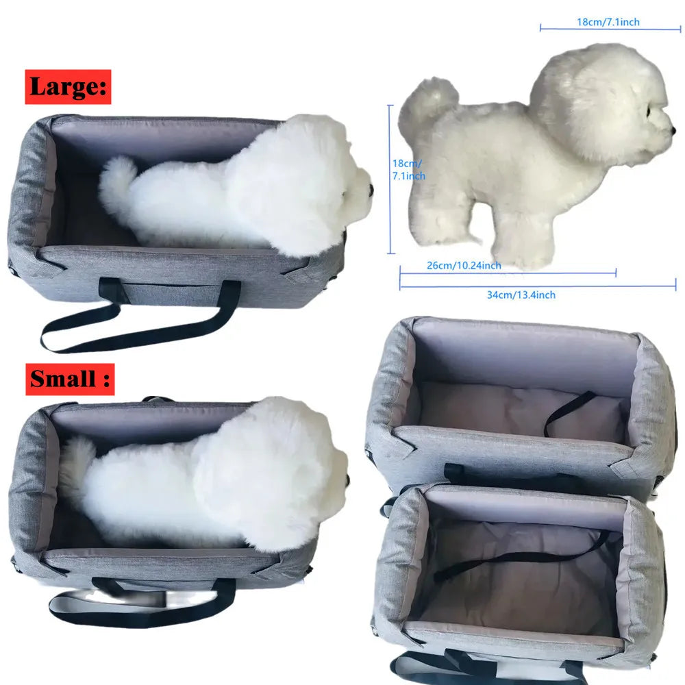 Siège Auto Rehausseur pour Chien et Chat - Panier de Transport Portable