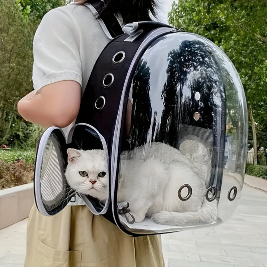 Sac à Dos Transparent pour Chat - Capsule Spatiale Respirante.